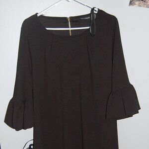 WOMENS BLACK 1X DRESS MID LENGTH